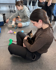 Trent student holding Hazel