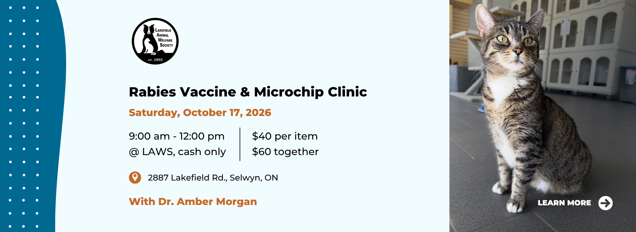 Fall 2026 Rabies and Microchip Clinic