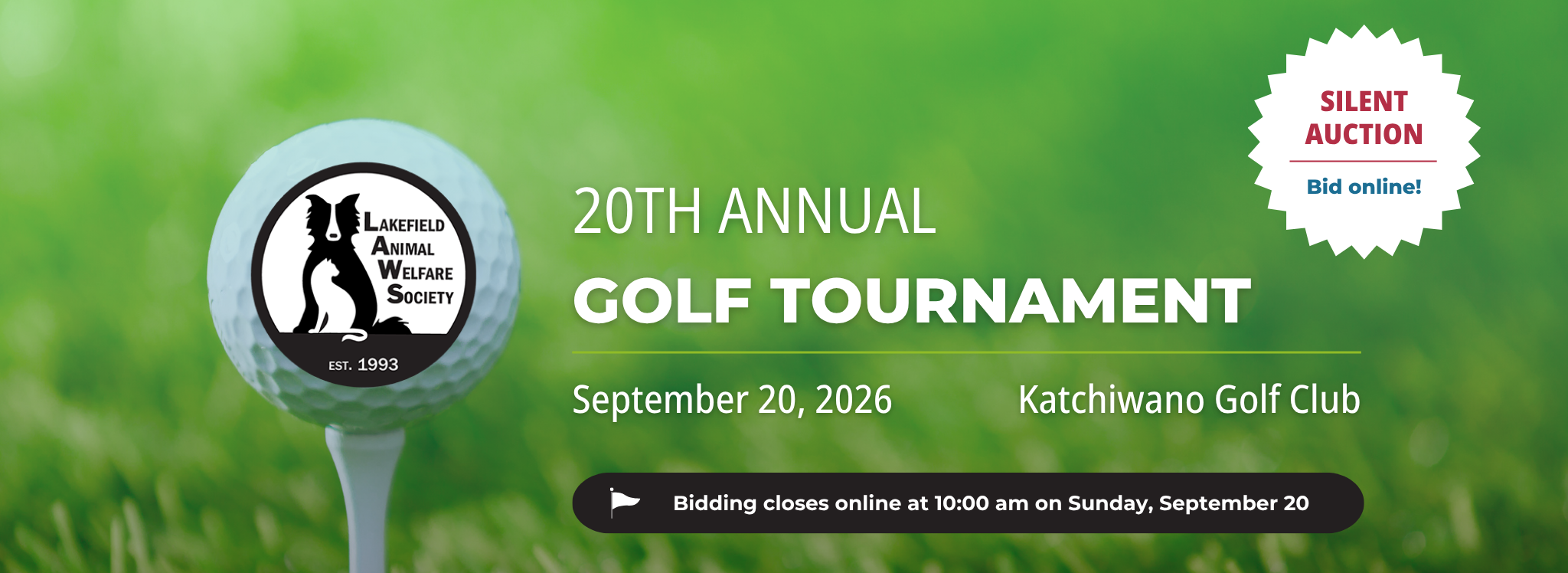 LAWS 20th Annual Golf Tournament Silent Auction. Bid online.